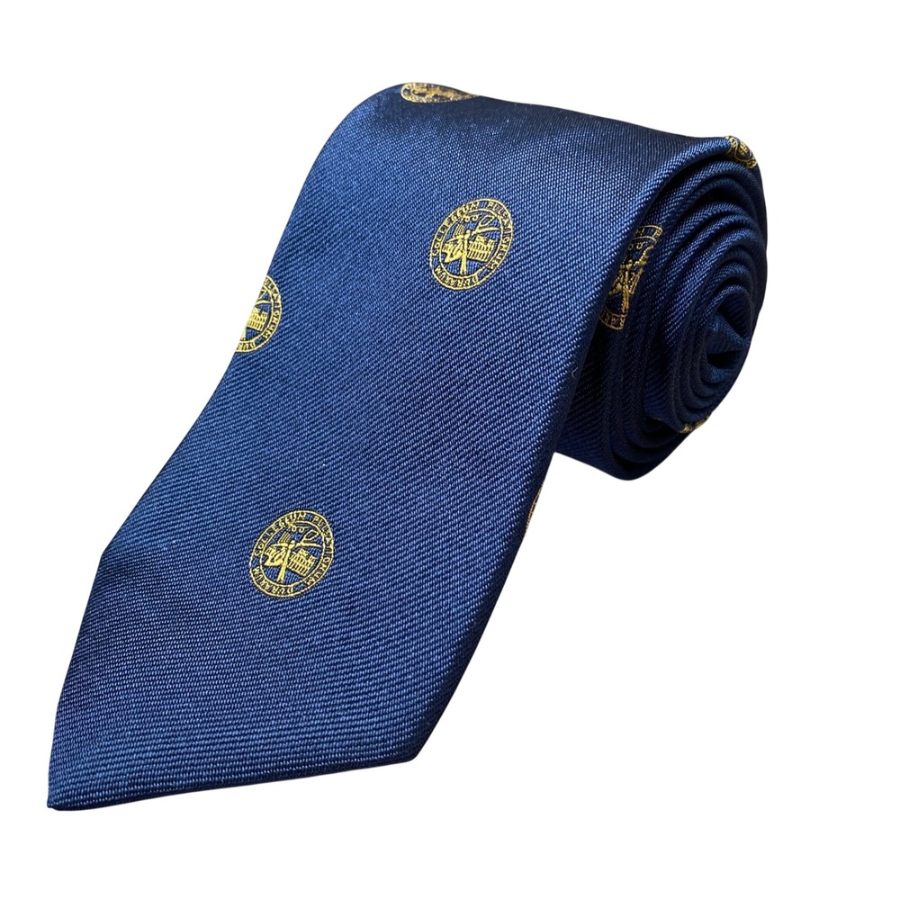 Ben Silver Durham University Silk Tie Collegium‎ Dunelmense Castle Crested